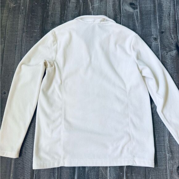 Lands End Women’s Ivory Off White Fleece Pullover Top S - Picture 3 of 3